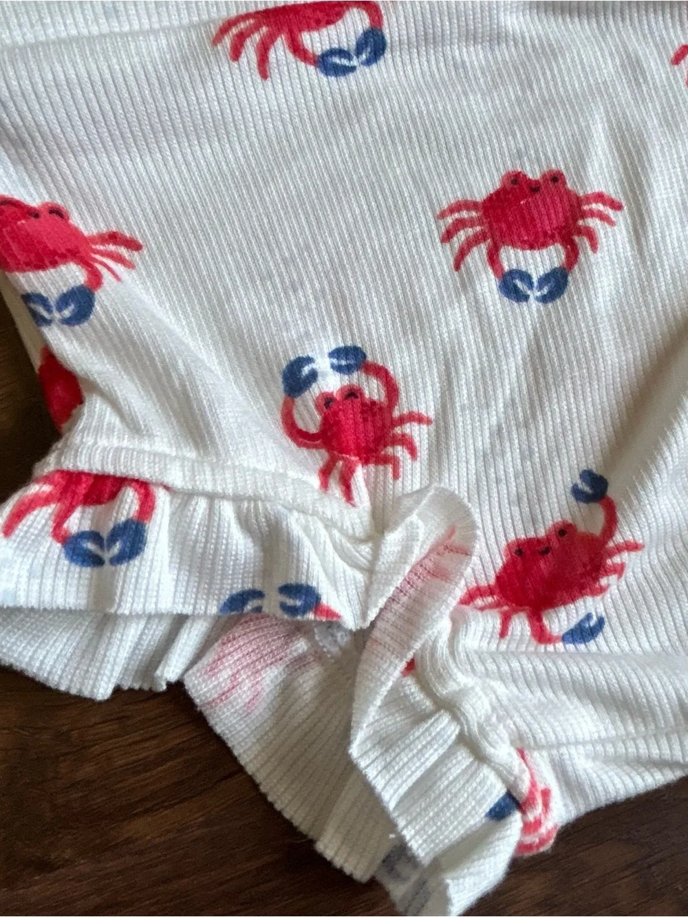 Angel Dear Crabby Cuties Tank Top and High Waisted Shorts Set 3-6m
